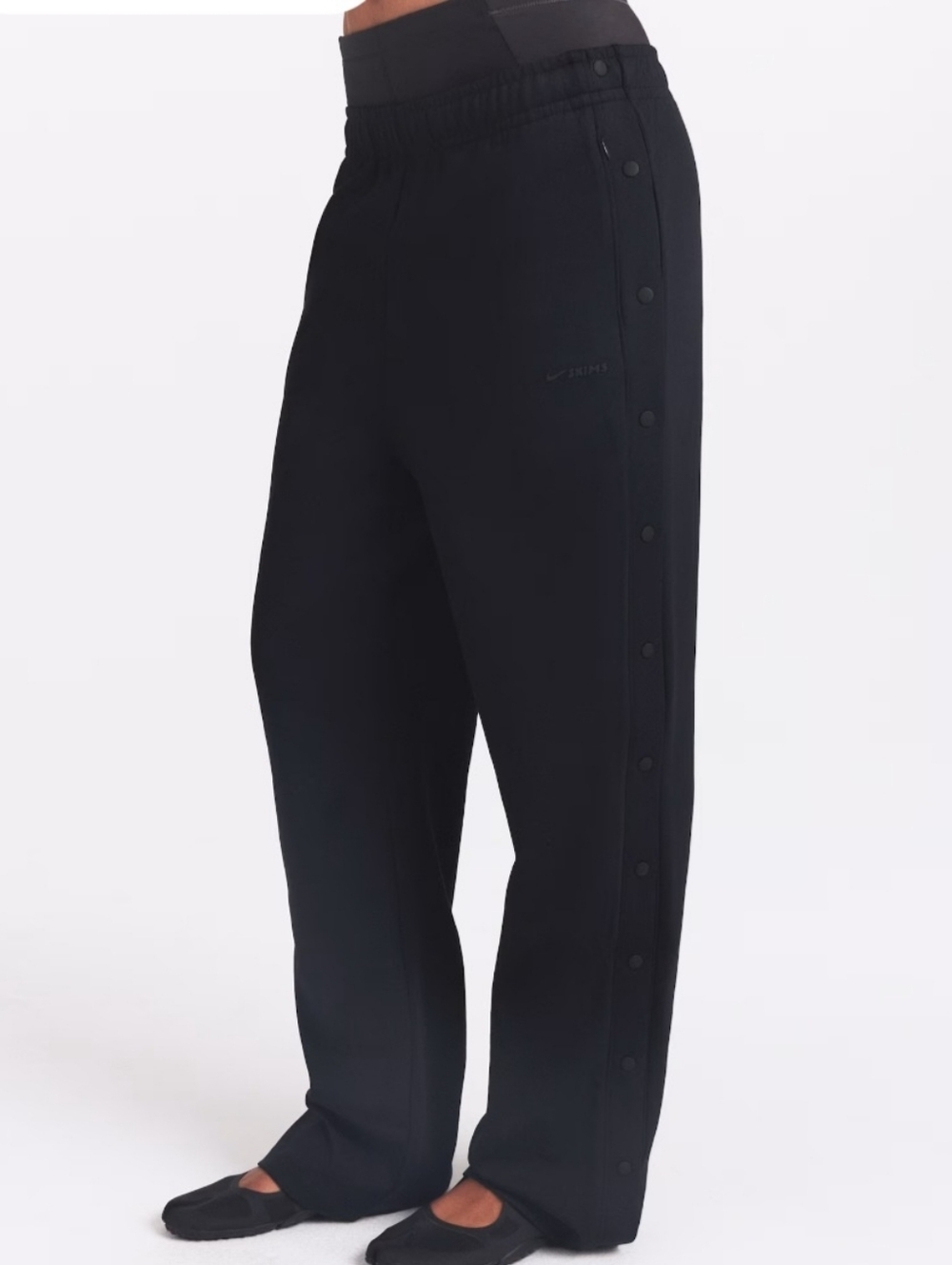NikeSkims Black Snap-Button Jogger Pants